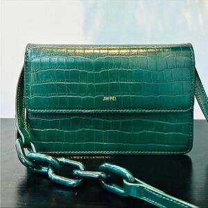 JW PEI Green Croc-Embossed Women's Bag